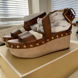 Michael Kors Brown Wedges. BRAND NEW NEVER WORN